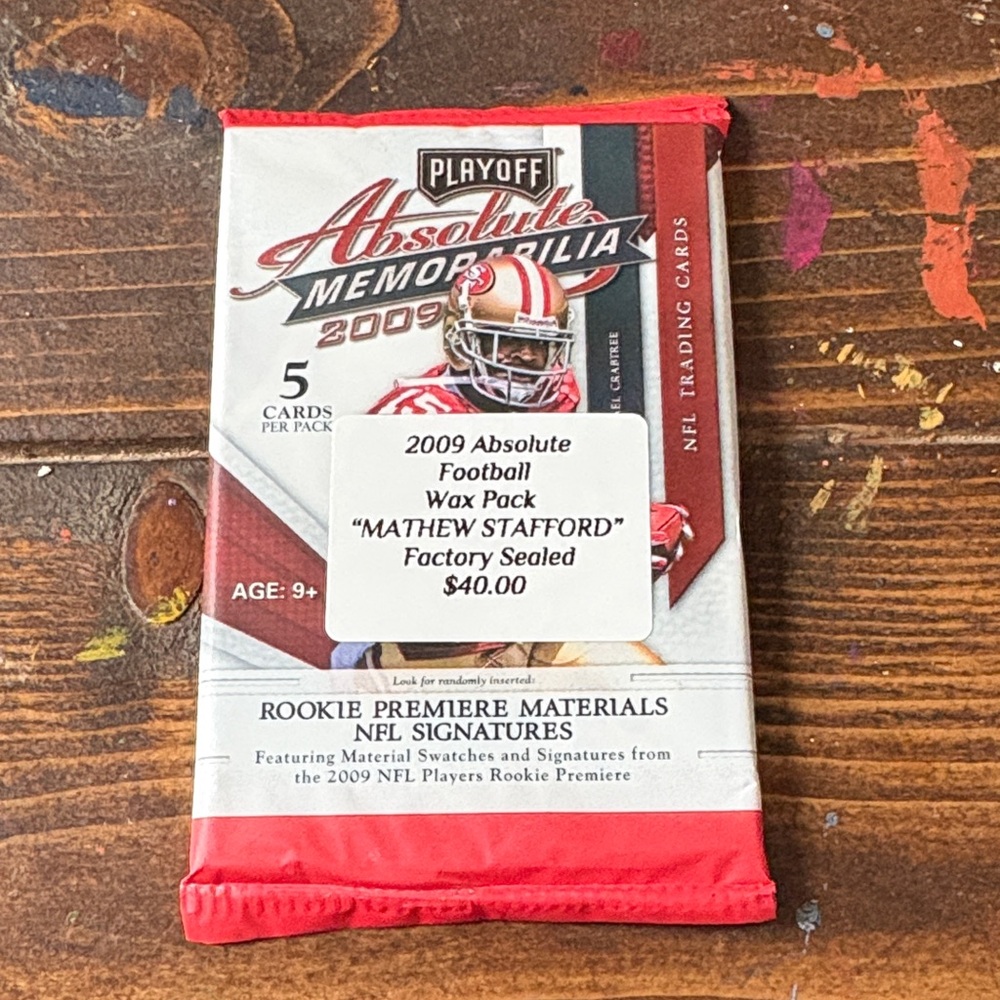 2009 Absolute Football Wax Pack Mathew Stafford Rookie HOT PACK